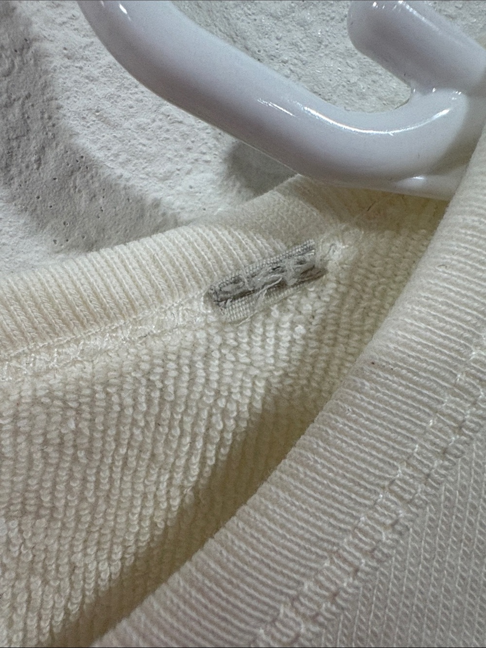 Buck Mason Tropez Terry Cloth Popover Women’s Large Natural Henley Retail $118 - Picture 5 of 9